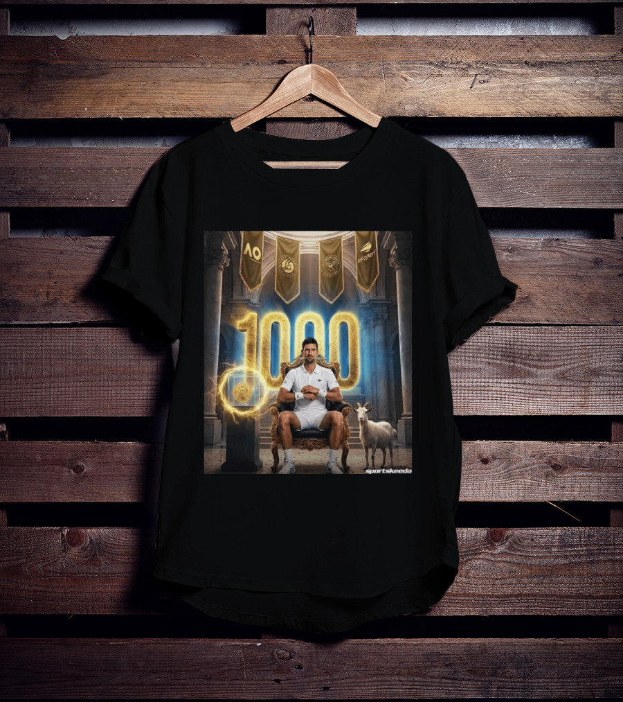 Novak Djokovic 1000 Weeks ATP Top 20 Tennis Player T-Shirt