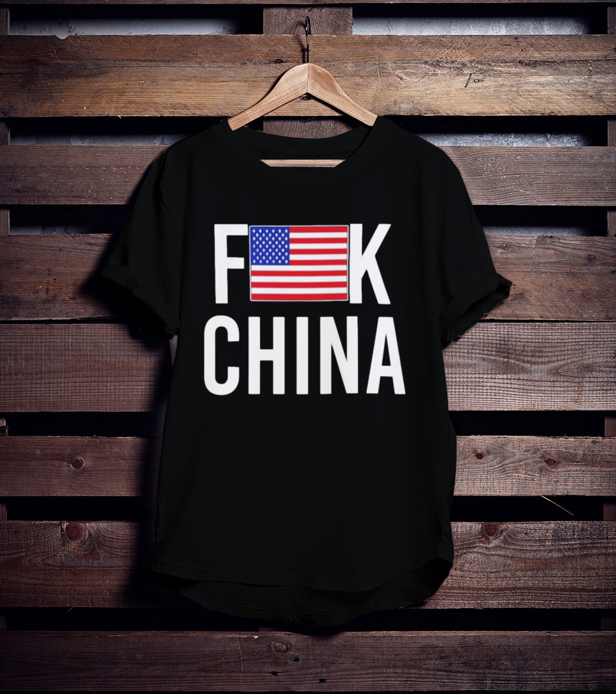 Fuck China USA Flag T-Shirt