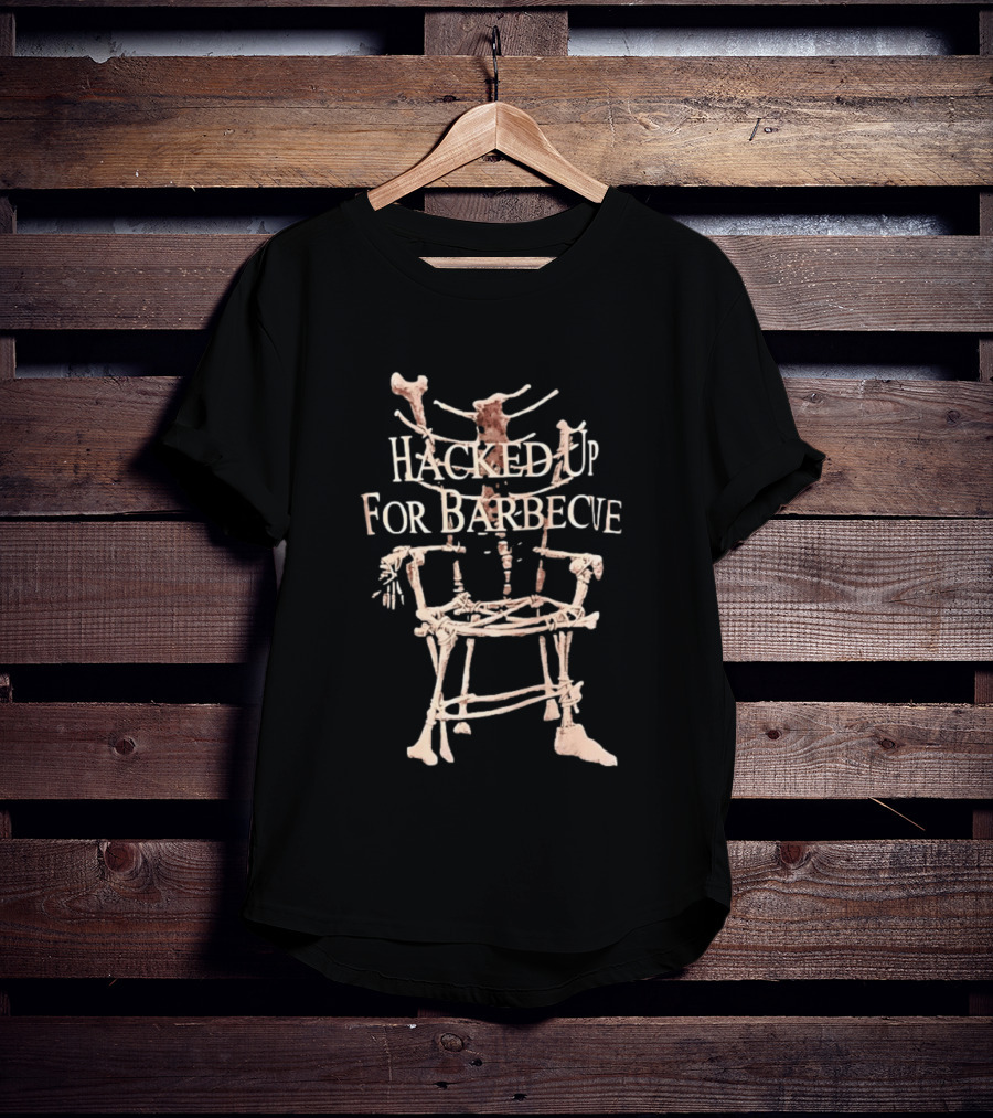 Hacked Up For Barbecue Skeleton Bones Artwork Mortician T-Shirt