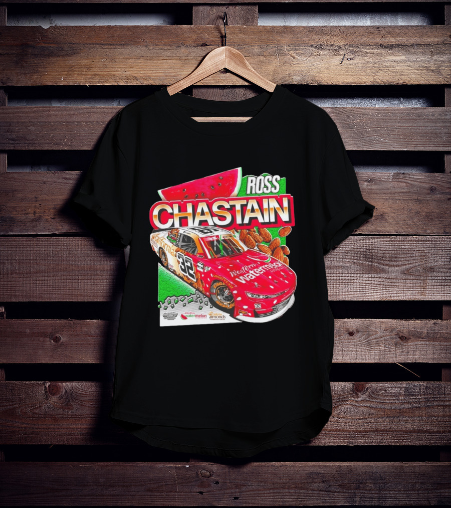 Ross Chastain 32 Western Watermelon California Almonds NASCAR Racing Car T-Shirt