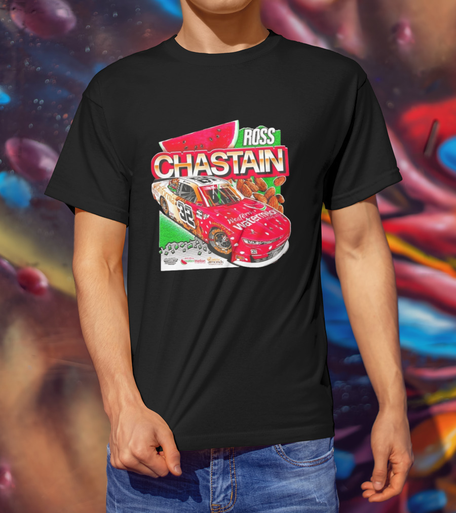 Ross Chastain 32 Western Watermelon California Almonds NASCAR Racing Car T-Shirt