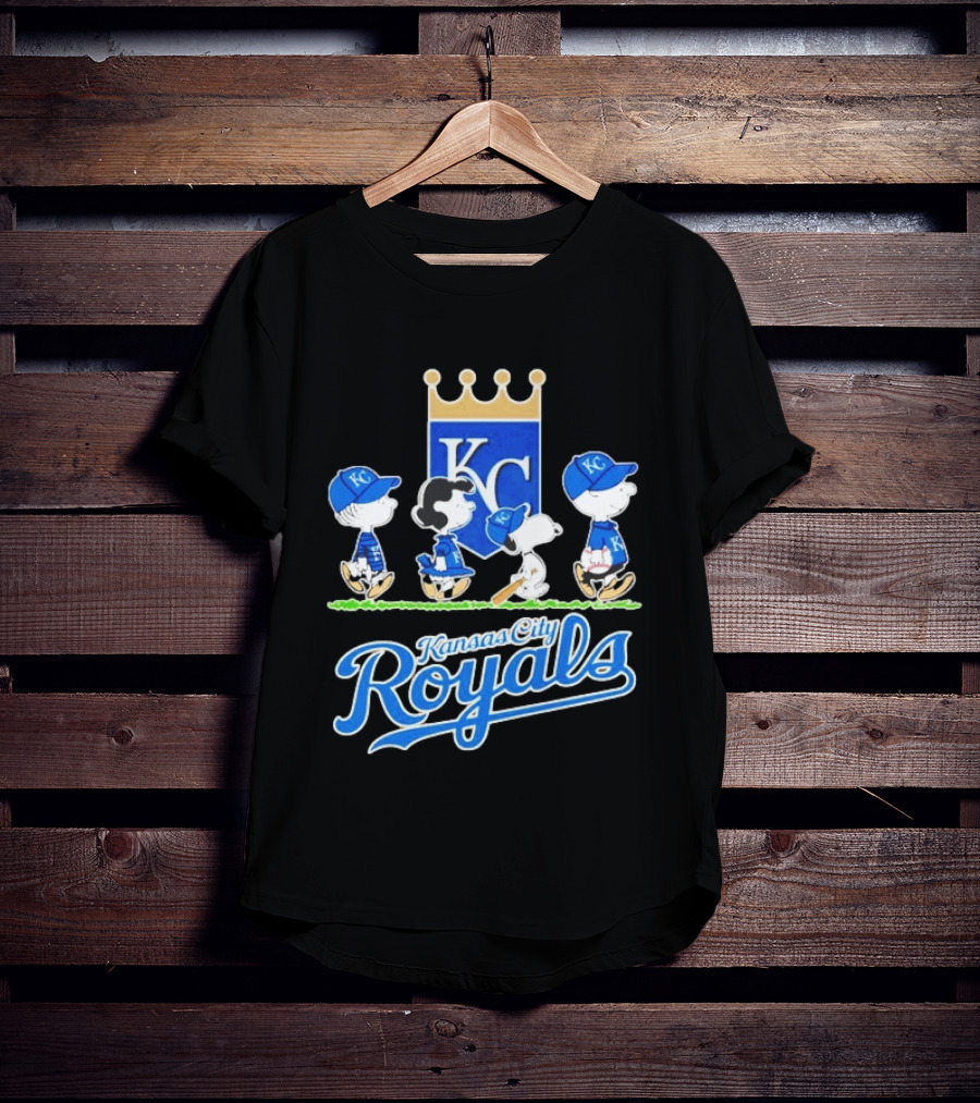 Kansas City Royals Peanuts Characters KC Classic Collaboration T-Shirt