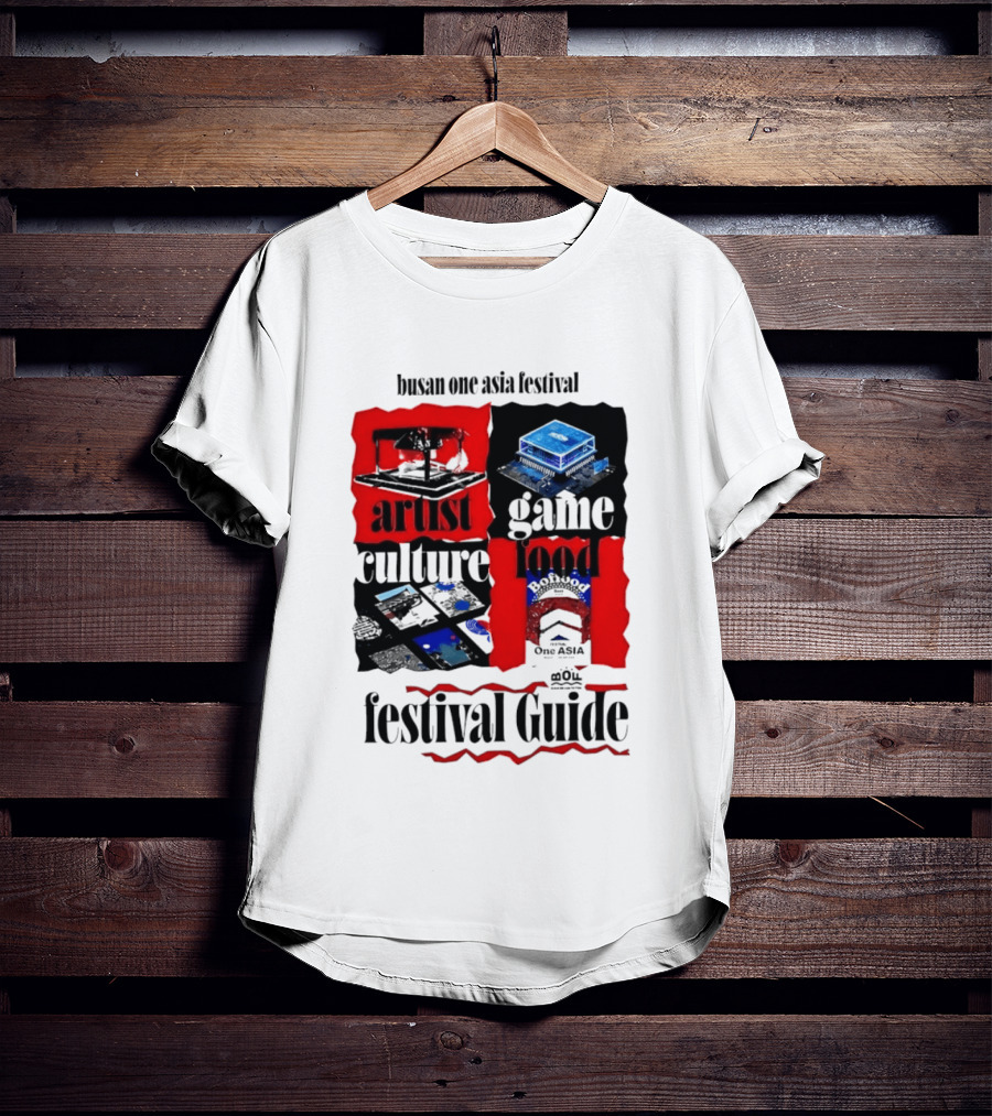 Busan One Asia Festival Artist Game Food Culture Festival Guide T-Shirt