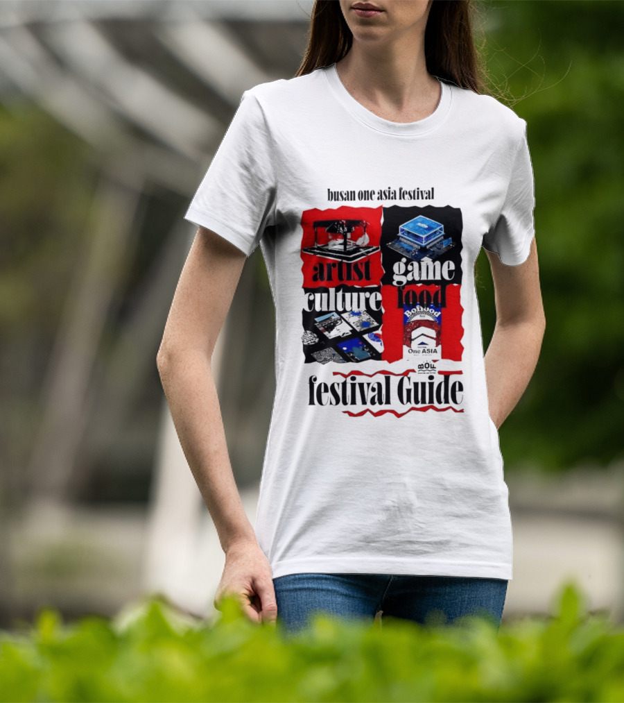Busan One Asia Festival Artist Game Food Culture Festival Guide T-Shirt