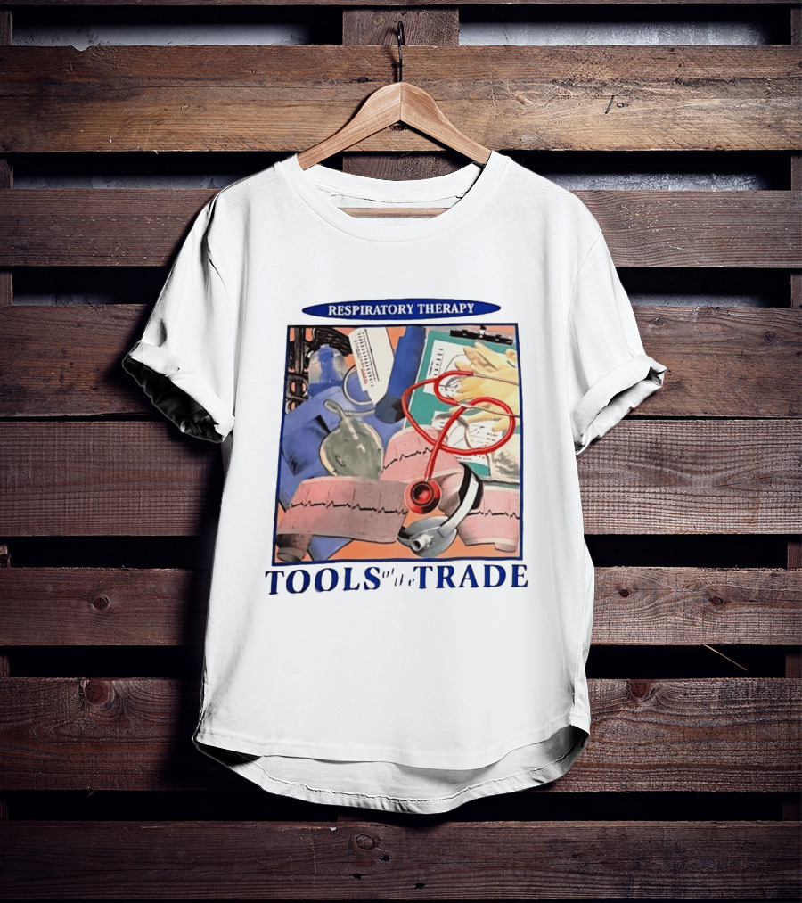 Respiratory Therapy Tools Stethoscope And Medical Instruments T-Shirt