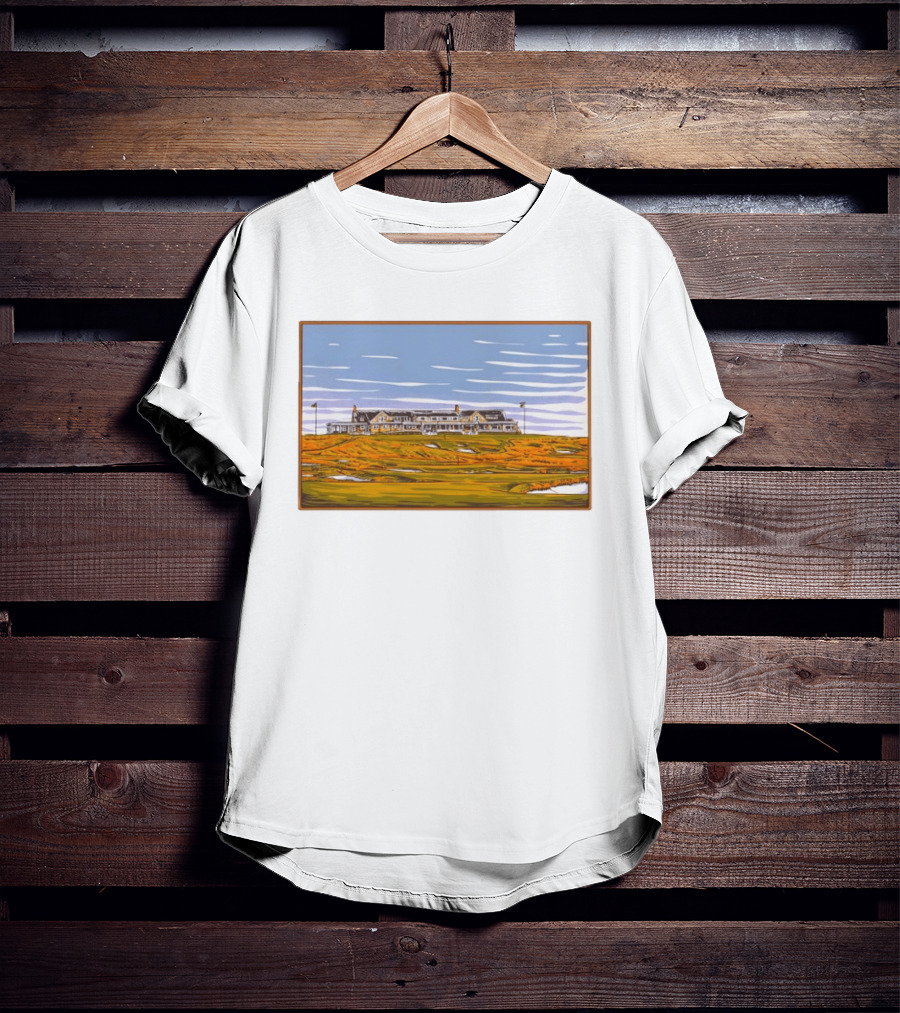 Shinnecock Hills Golf Club Clubhouse Course Landscape View Southampton New York T-Shirt