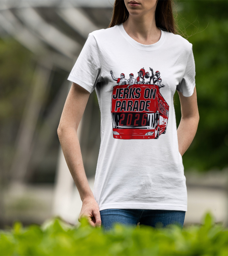 Jerks On Parade 2026 Carolina Hurricanes NHL Bus Fan Celebration T-Shirt