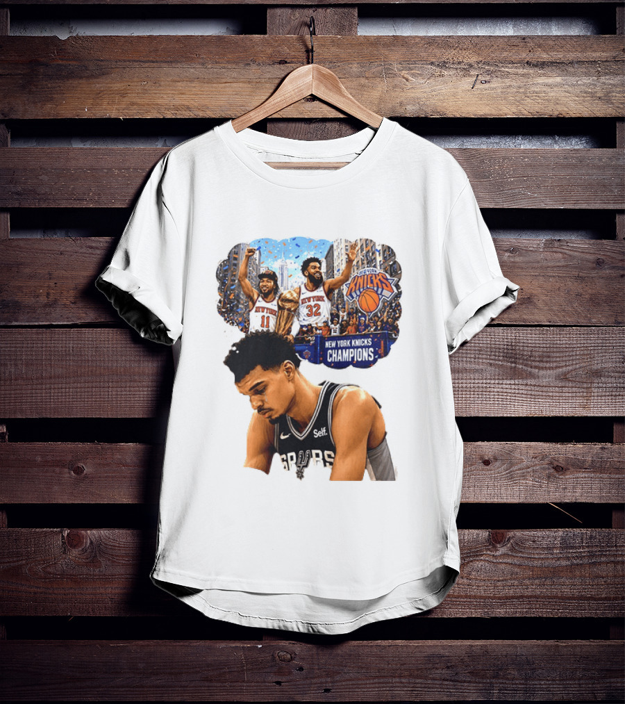 Victor Wembanyama Spurs Dreaming Jalen Brunson Karl Anthony Towns Knicks Champions T-Shirt