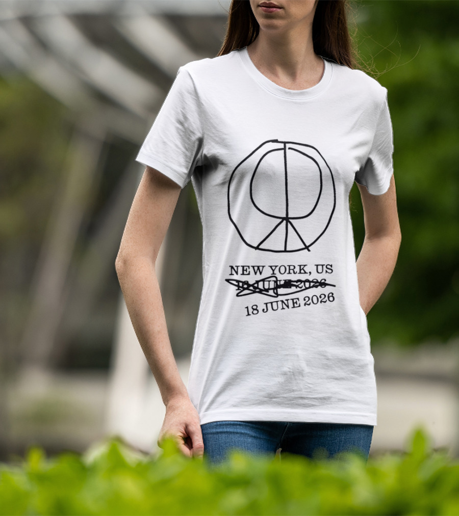 New York US Peace Symbol 18 June 2026 T-Shirt