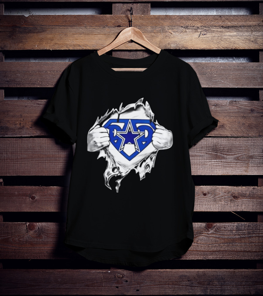 Dallas Cowboys Super Dad Star Emblem Father's Day T-Shirt
