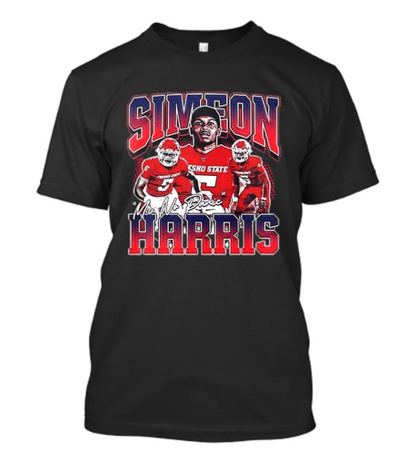 Simeon Harris Fresno State Bulldogs Mr No Panic Football Player Recognition T-Shirt