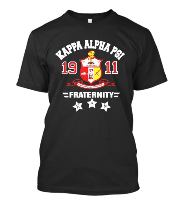 Kappa Alpha Psi Fraternity 1911 Crimson And Cream Crest With Stars T-Shirt