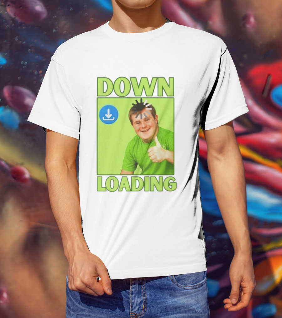 DOWN LOADING Person Thumbs Up Download T-Shirt
