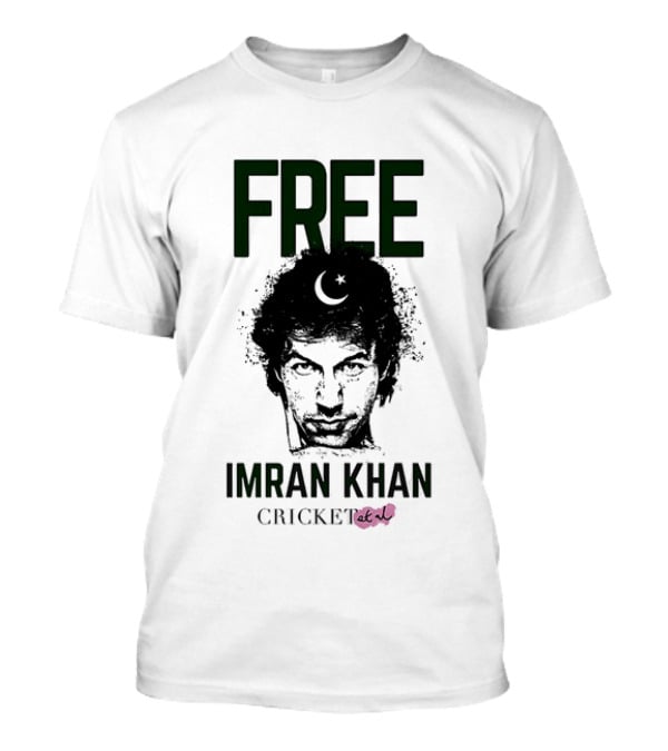 Free Imran Khan Cricket Protest Moon T-Shirt