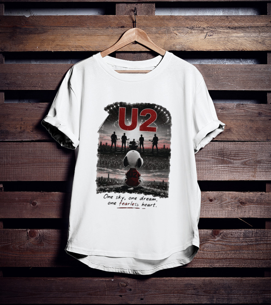 U2 Snoopy One Sky One Dream One Fearless Heart T-Shirt