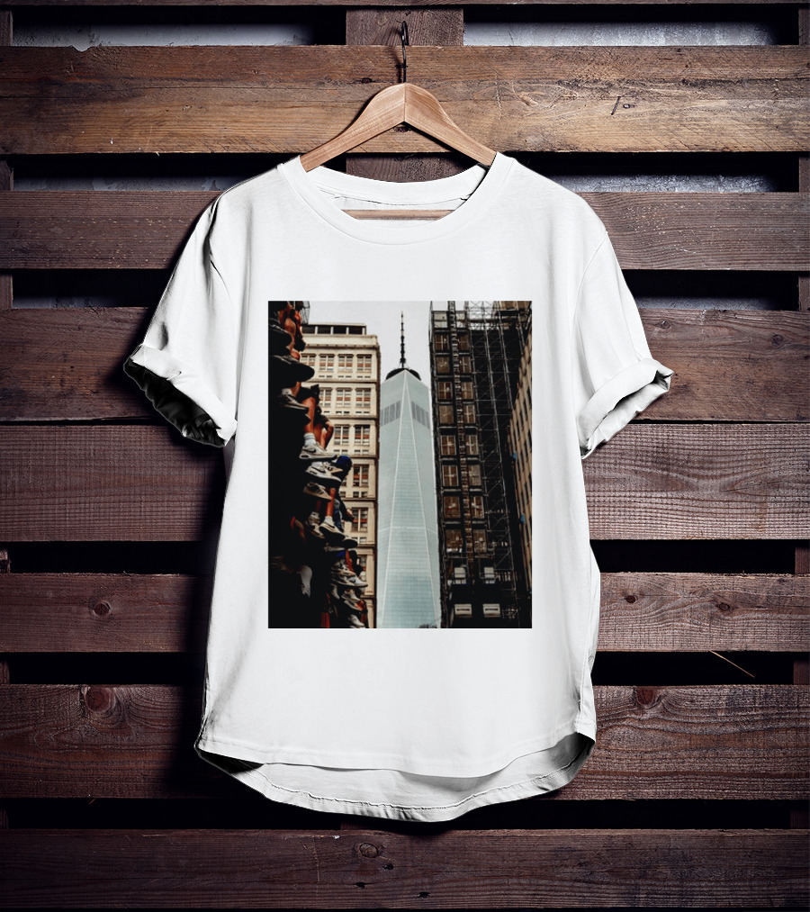 Jalen Brunson New York Knicks One World Trade Center Basketball Sneakers T-Shirt