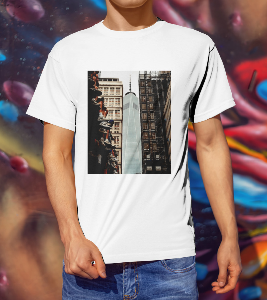 Jalen Brunson New York Knicks One World Trade Center Basketball Sneakers T-Shirt