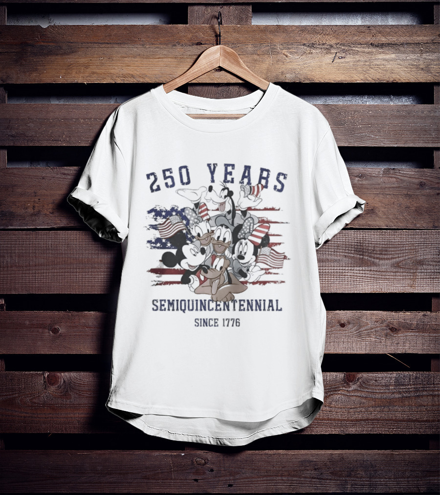 250 Years Mickey And Friends Semiquincentennial Since 1776 T-Shirt