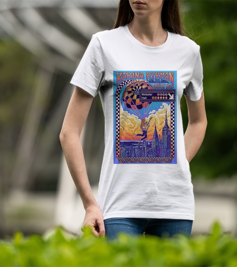 Karina Rykman Webster Hall New York 09 25 2026 Featuring Guerilla Toss Concert T-Shirt