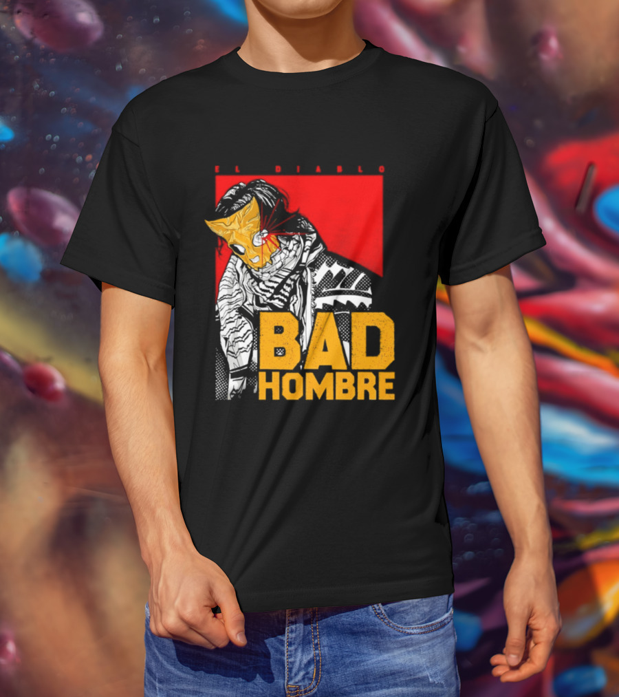 El Diablo Bad Hombre Mask Horror T-Shirt