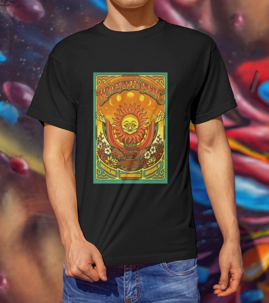 Widespread Panic Red Rocks June 26 28 2026 Morrison Colorado Sun And Moon T-Shirt