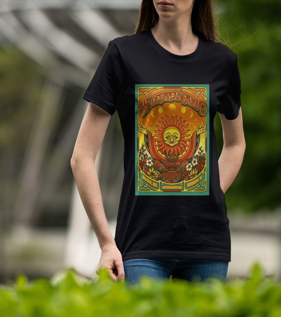 Widespread Panic Red Rocks June 26 28 2026 Morrison Colorado Sun And Moon T-Shirt