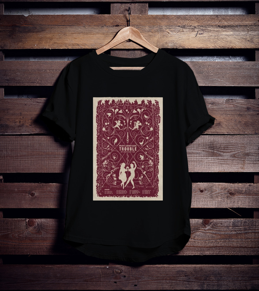 Ray LaMontagne Trouble 20th Anniversary Tour 2026 Botanical T-Shirt