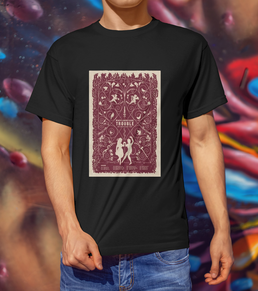 Ray LaMontagne Trouble 20th Anniversary Tour 2026 Botanical T-Shirt