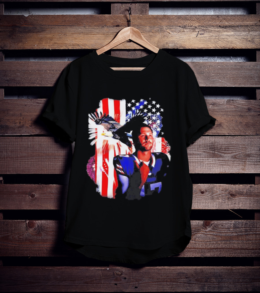 Josh Allen American Flag Eagle Patriots And Stars T-Shirt