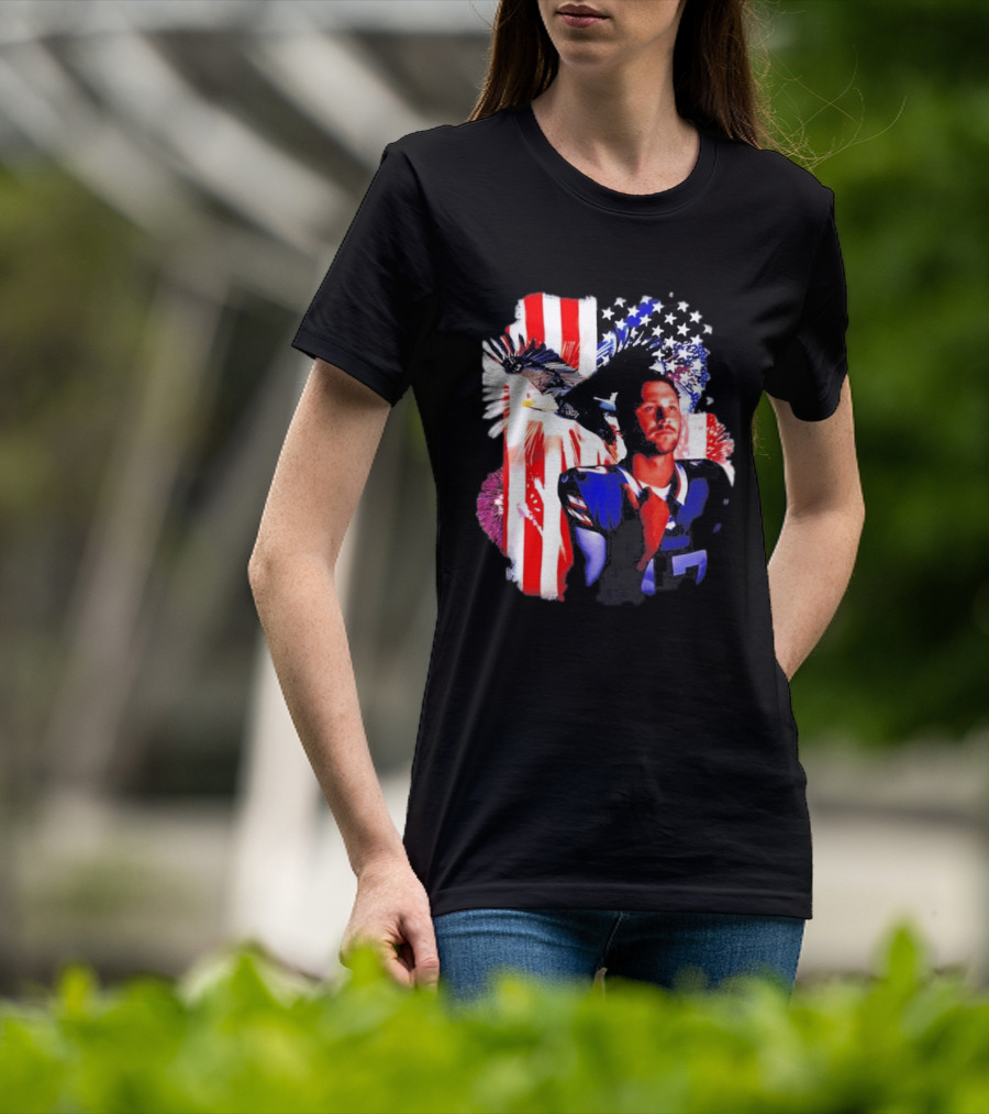 Josh Allen American Flag Eagle Patriots And Stars T-Shirt