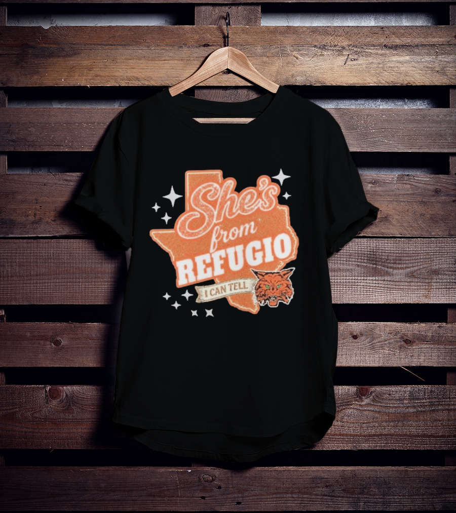 She's From Refugio I Can Tell Texas Wildcat Stars T-Shirt