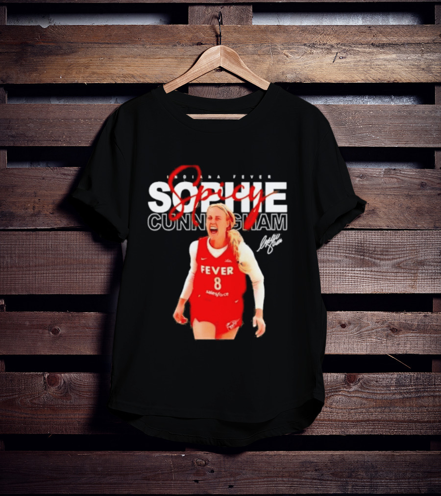 Sophie Cunningham Indiana Fever Spicy Basketball Player Number 8 T-Shirt