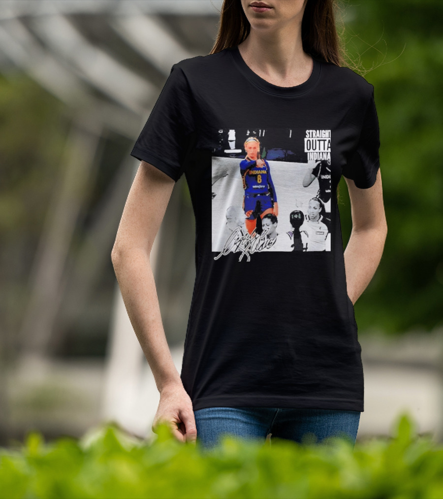 Sophie Cunningham Indiana Basketball Straight Outta Signature T-Shirt