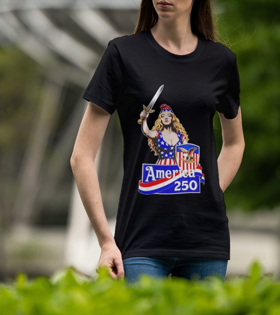 America 250 Strong Woman 4th Of July T-Shirt