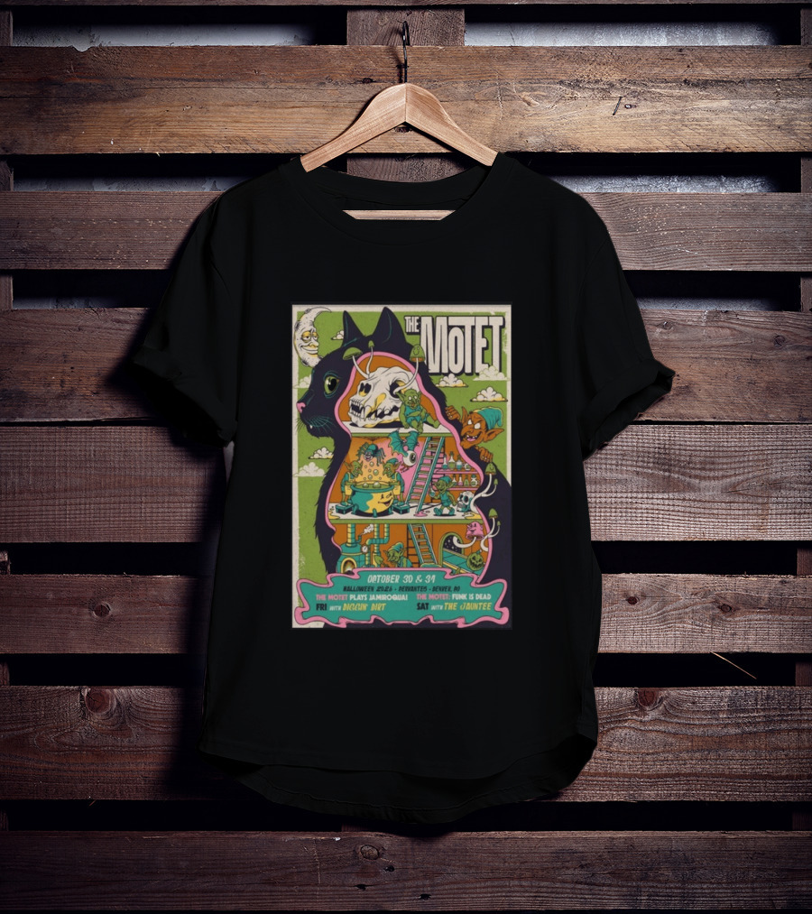 The Motet Halloween 2026 Denver October 30 31 Jamiroquai Funk Is Dead Diggin Dirt Jauntee T-Shirt