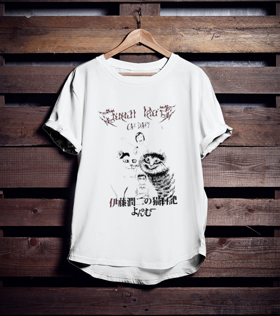 Junji Ito Cat Diary Yon Mu Welcome To House Of Horrors T-Shirt