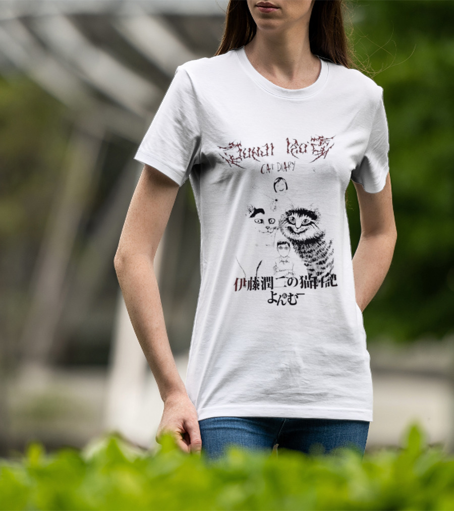 Junji Ito Cat Diary Yon Mu Welcome To House Of Horrors T-Shirt