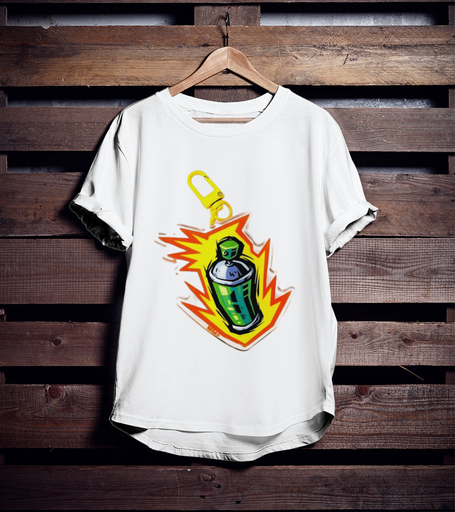 Tokyo To Tag Graffiti Spray Paint Can Yellow Burst Clip T-Shirt