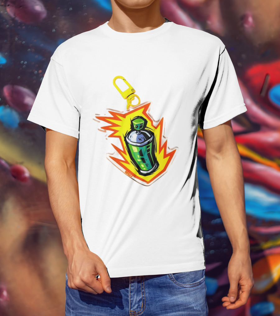 Tokyo To Tag Graffiti Spray Paint Can Yellow Burst Clip T-Shirt