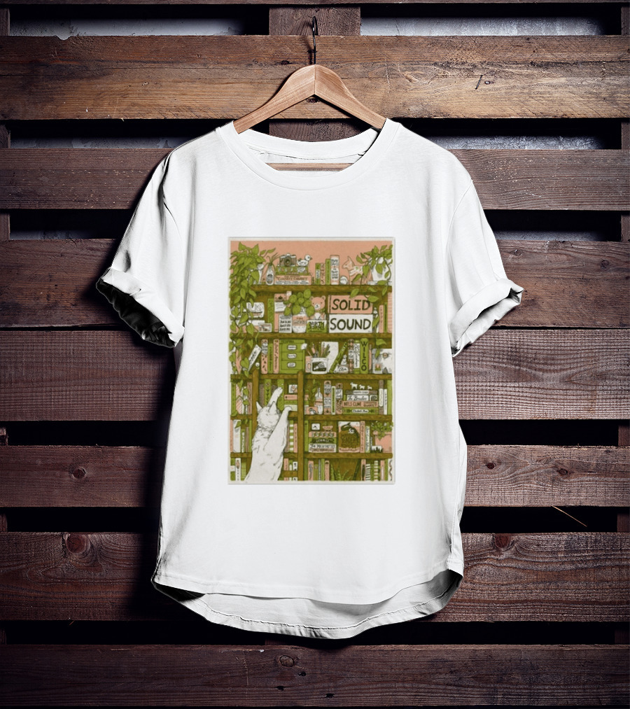 Wilco Solid Sound Festival June 26 28 2026 North Adams MA With Cat And Bookshelves T-Shirt