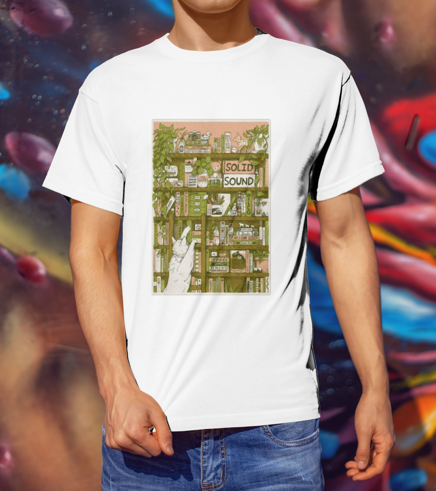 Wilco Solid Sound Festival June 26 28 2026 North Adams MA With Cat And Bookshelves T-Shirt