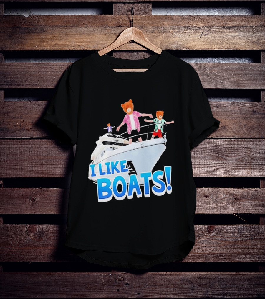 Bearhead I Like Boats Teddy Bears On Yacht T-Shirt
