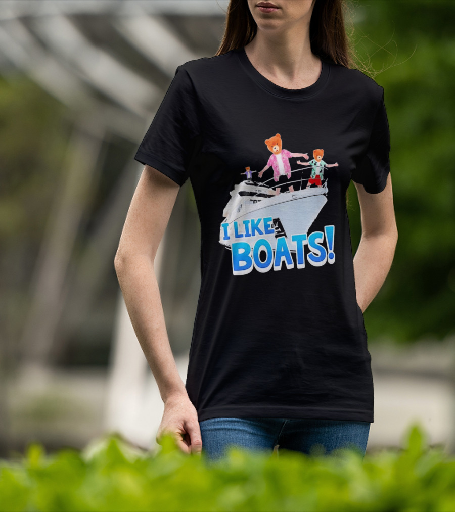 Bearhead I Like Boats Teddy Bears On Yacht T-Shirt
