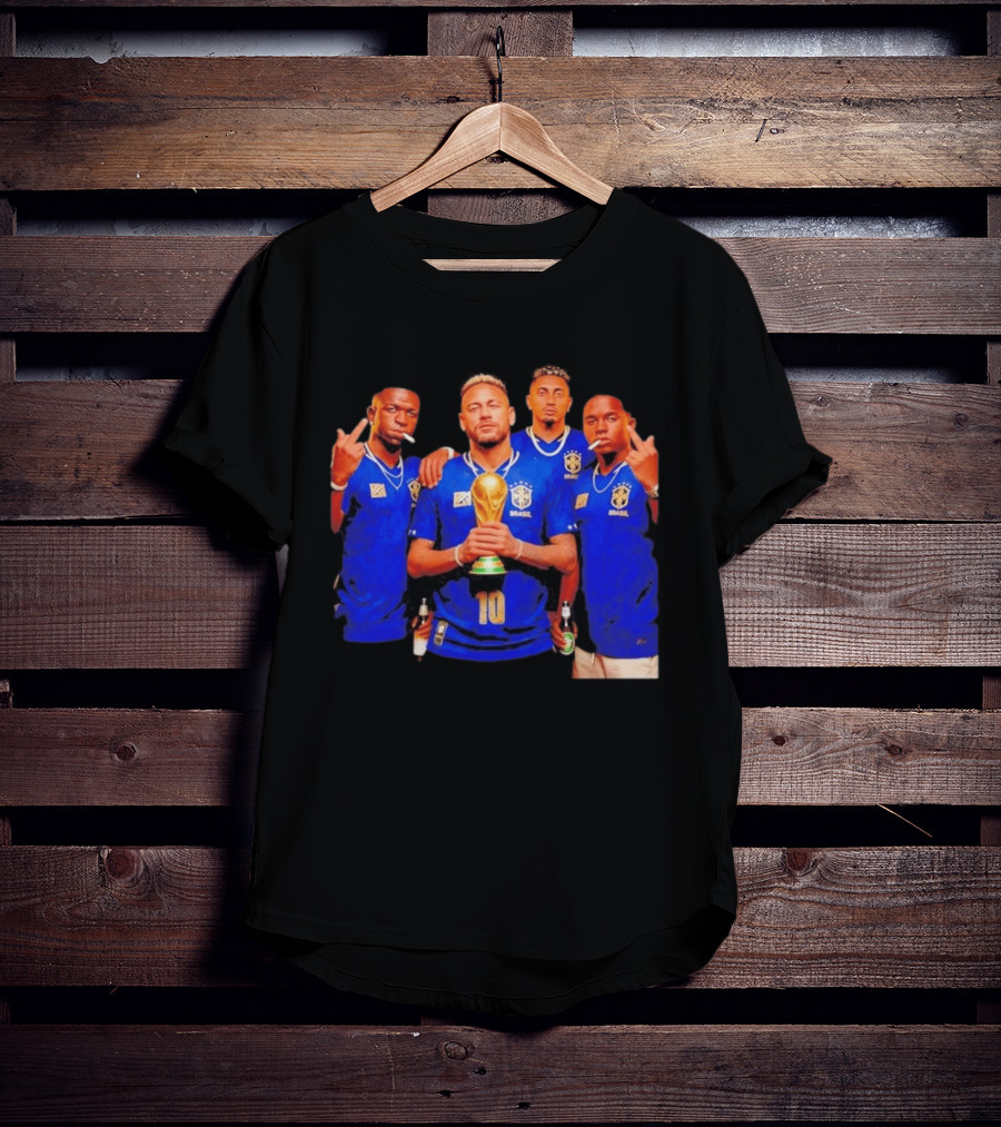 Brazil Fc Players Holding Trophy T-Shirt