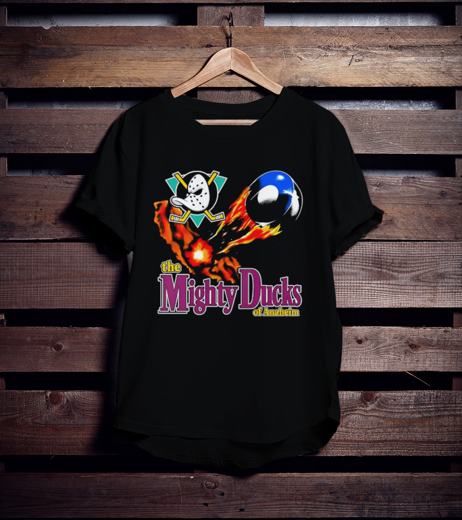 Mighty Ducks The Mighty Ducks Of Anaheim Exploding Puck Logo Hockey Team T-Shirt