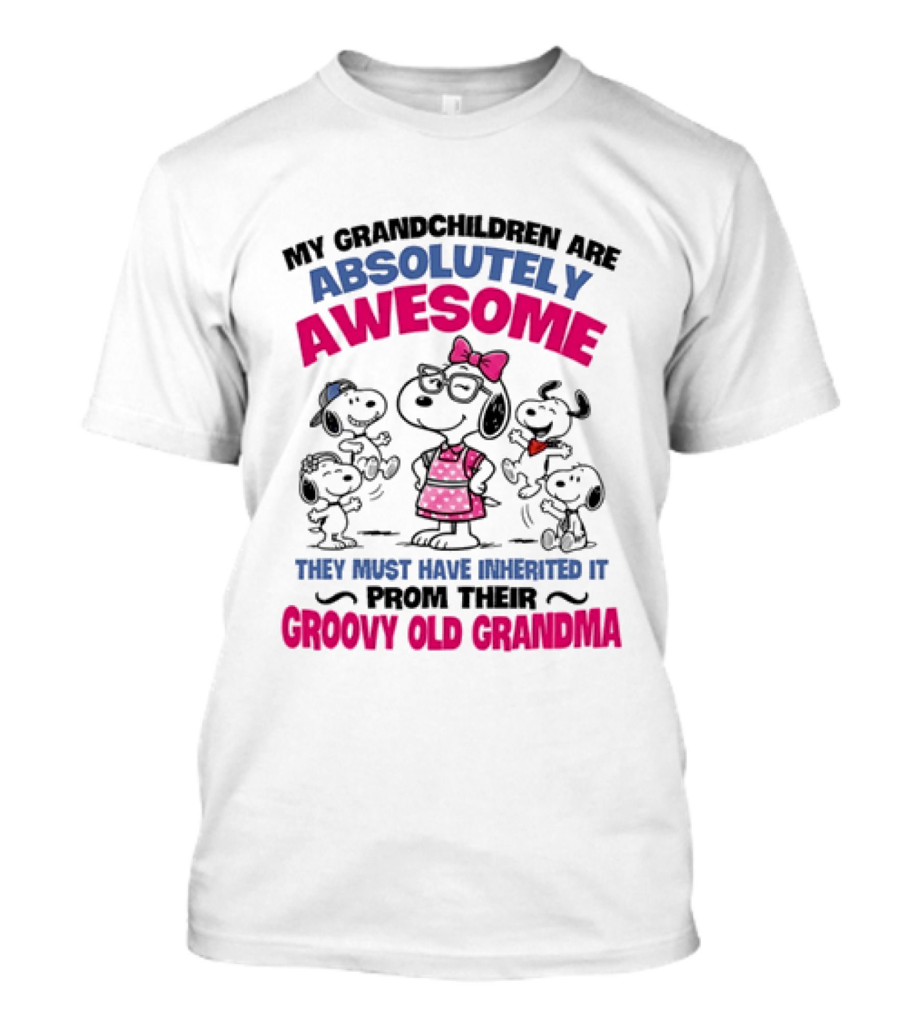 My Grandchildren Are Absolutely Awesome They Must Have Inherited It From Their Groovy Old Grandma Snoopy T-Shirt