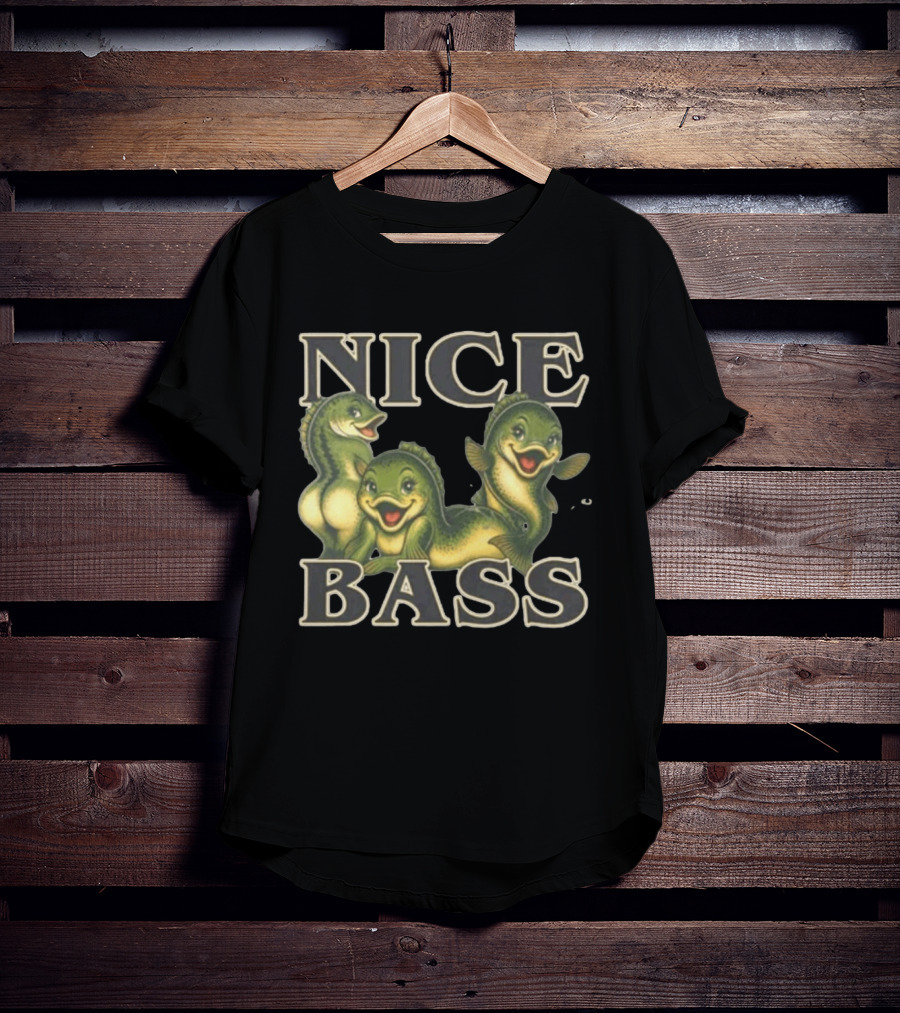 Cheerful Cartoon Fish Trio Nice Bass T-Shirt
