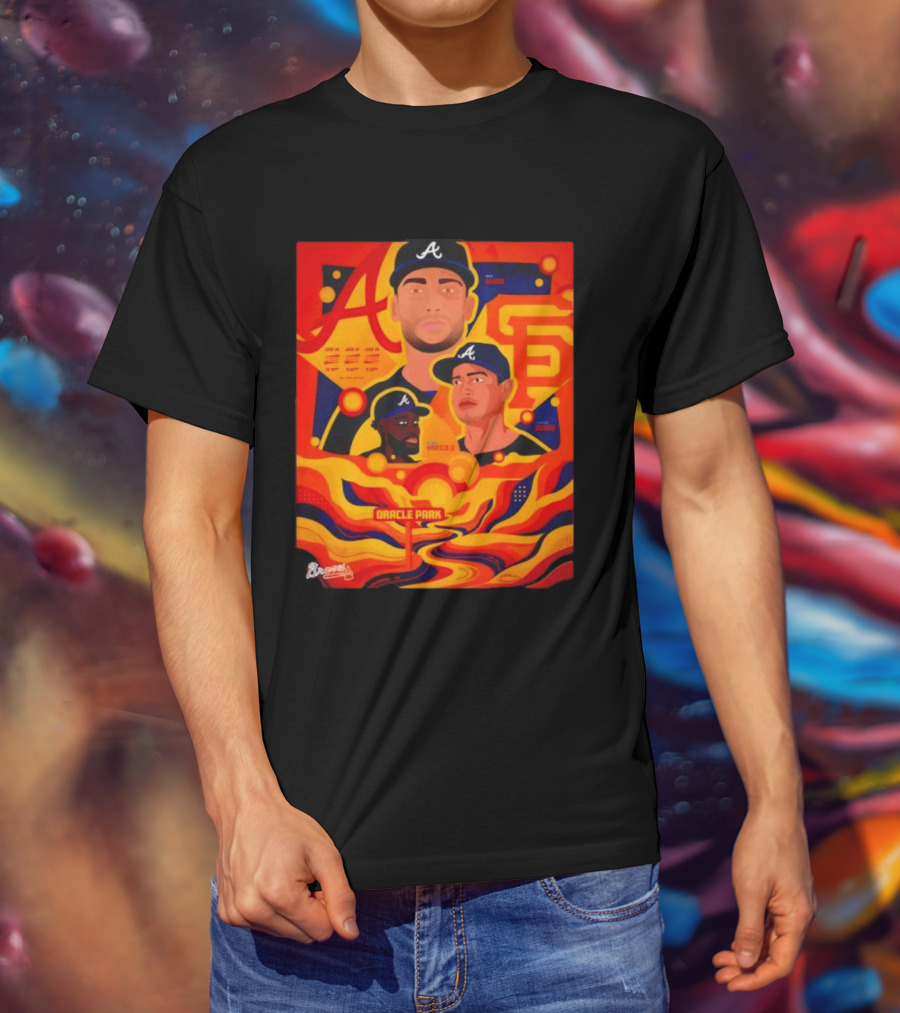 Atlanta Braves Vs. Giants Oracle Park Series Olson Dubon Harris II T-Shirt