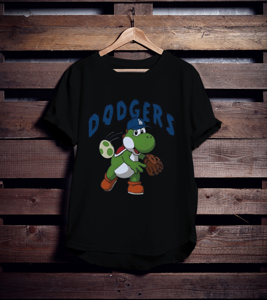Dodgers Yoshi Throwing Egg Los Angeles California Secret Club T-Shirt