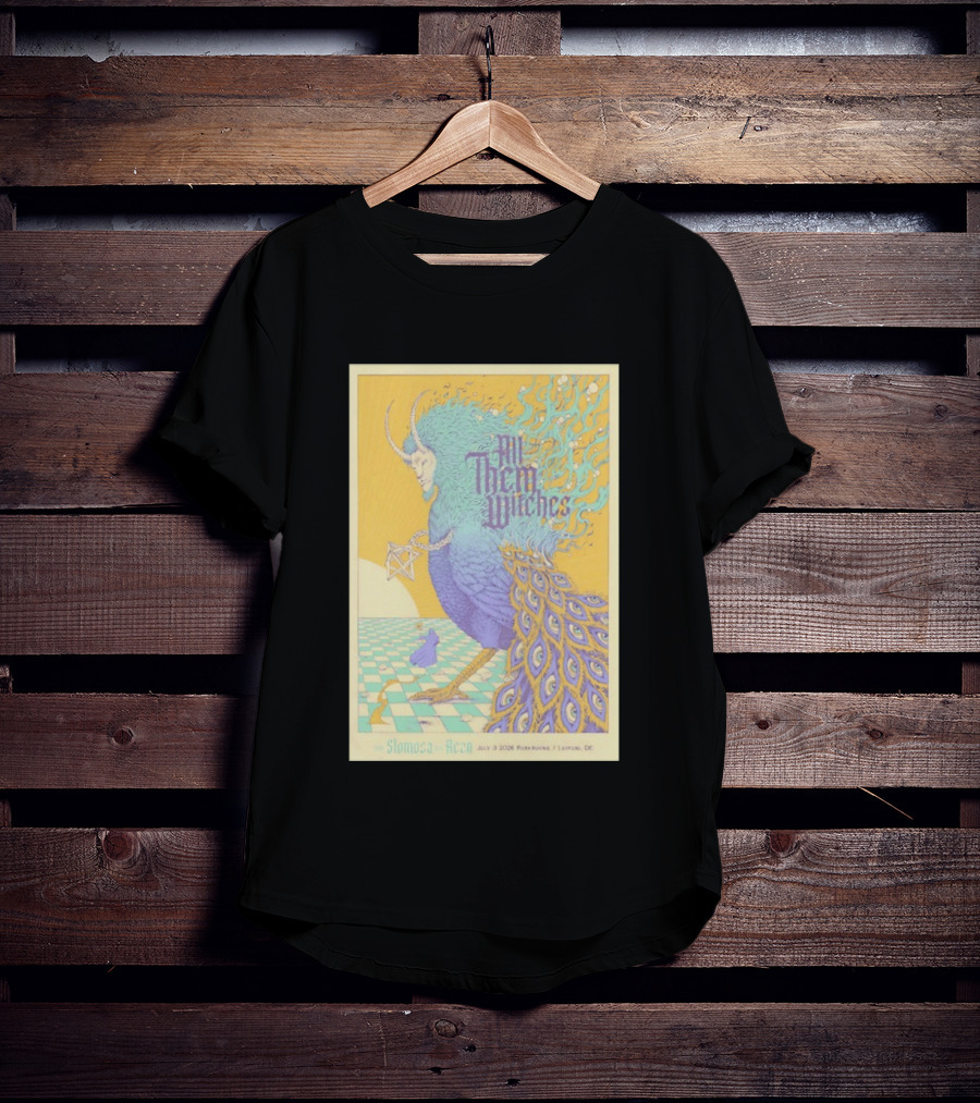 All Them Witches July 3 2026 Parkbuhne Leipzig DE Vintage With Slomosa And Rezn T-Shirt